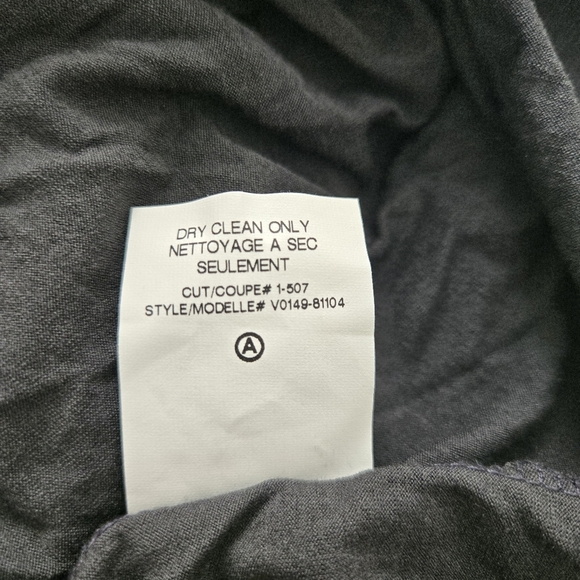 Vince Grey Sleeveless Dress XS Gather Round Neck Midi Wiggle #221 - Picture 5 of 5